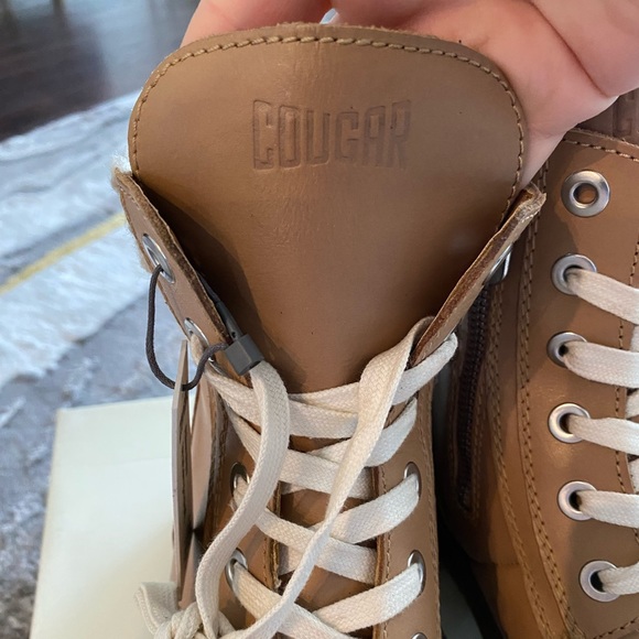 NWT COUGAR Caramel Waterproof Leather Stella Lined Boots - Picture 8 of 14